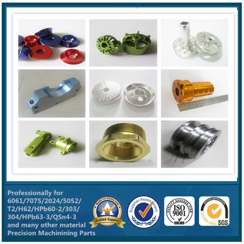 Fresado CNC y torneado de aluminio anodizado colorido CNC mecanizado piezas